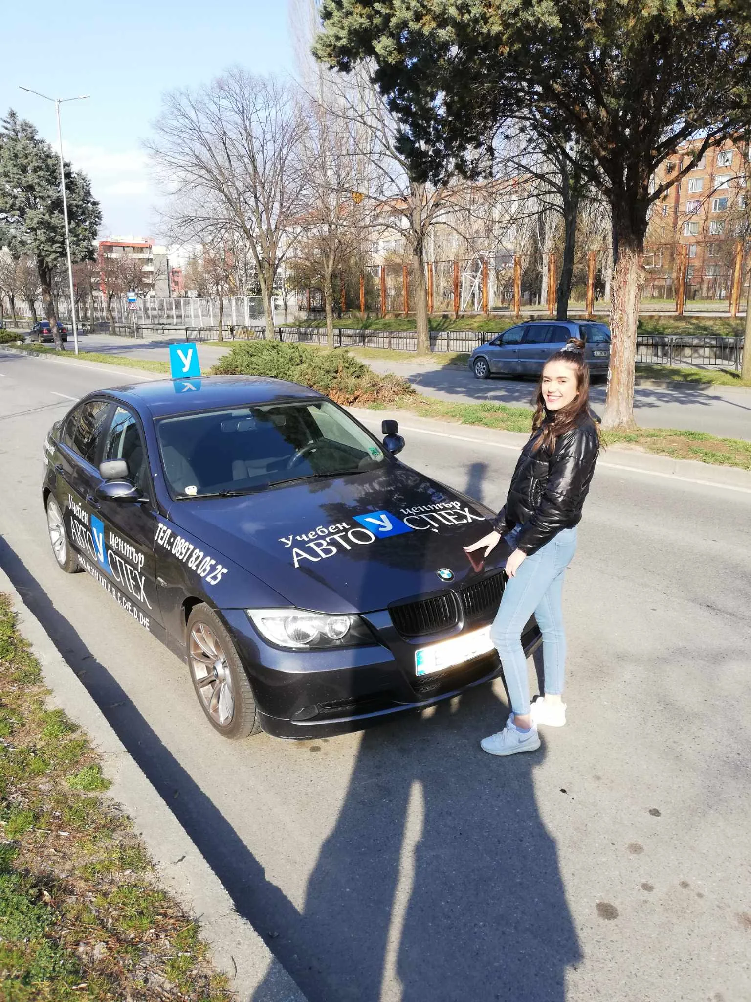 Image showing one of the students after passing an exam